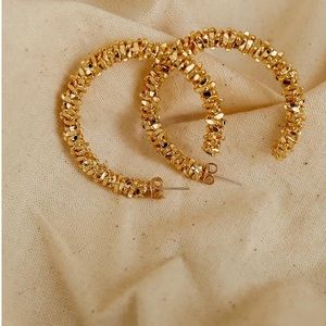 Chloe gold-plate hoops